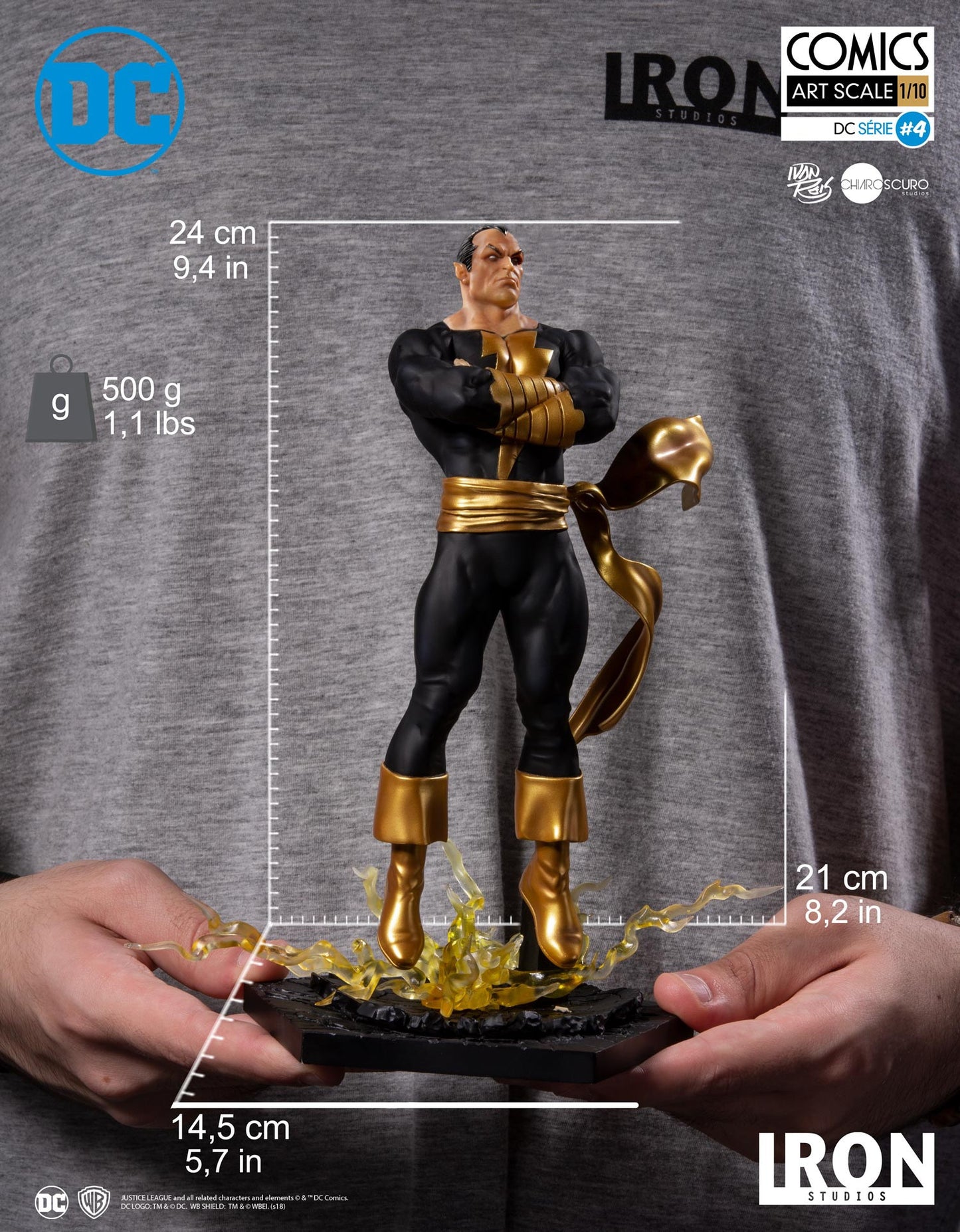 Black Adam Art Scale 1/10 - DC Comics Series 4 by Ivan Reis