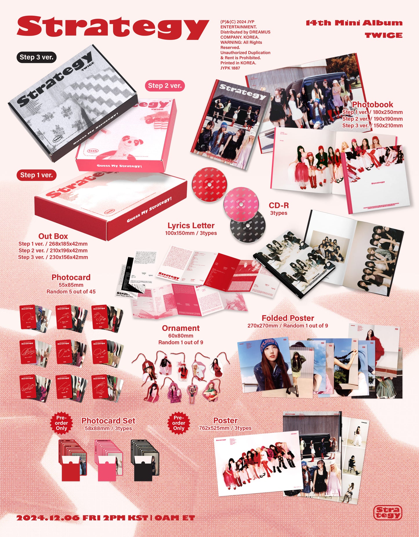 TWICE 14th Mini Album [STRATEGY] (Step 1 Ver. / Step 2 Ver. / Step 3 Ver.)