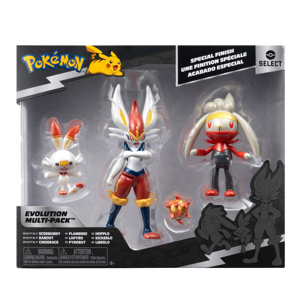 Pokemon Select Evolution Multipack Scorbunny, Raboot, Cinderase